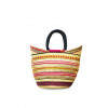 Hand-Woven Shopping Basket - Multicolored