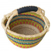 Hand Woven Basket - Lemon Green Design
