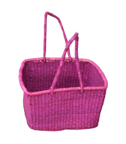 Rectangular Hand Woven Basket - Violet