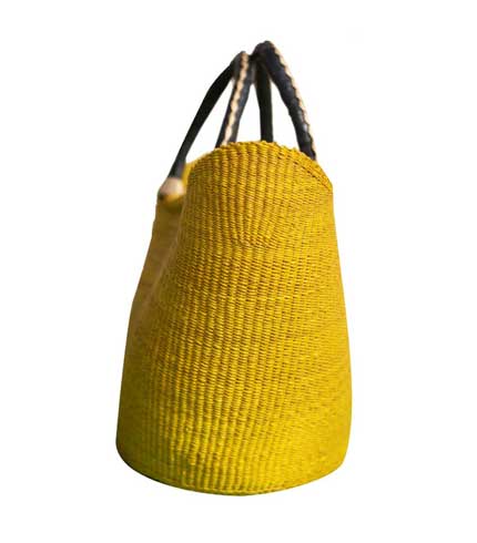 Yellow Hand Woven Ladies Bag