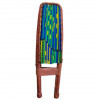 African Print Hand Fan - Green and Blue
