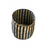Hand-Woven Basket - Swamp Green and Natural Walnut