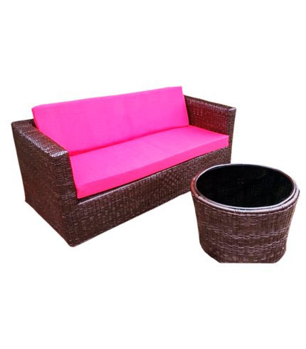 woven furniture set with rattan