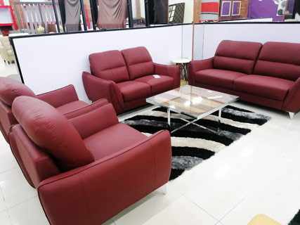 Leather Furniture Set - Red
