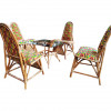 Balcony/Lounge Furniture Set - Made of Rattan and Glass