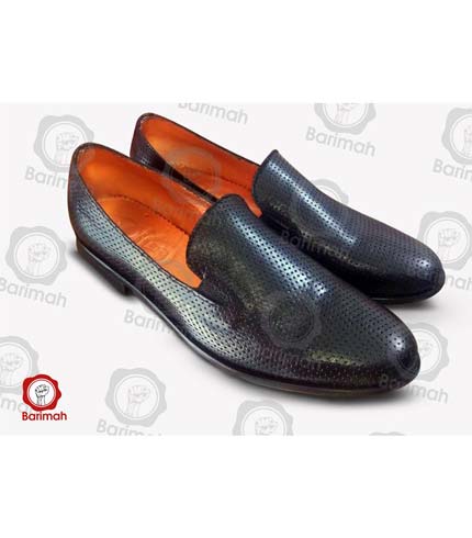 Leather Slip-On Shoes - Black