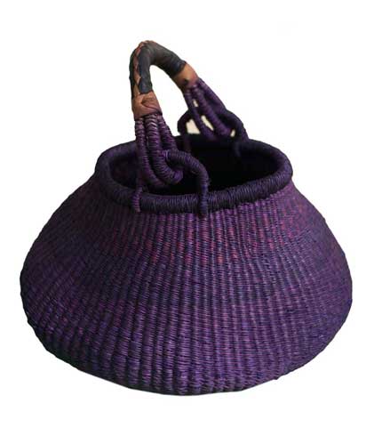 Purple Hand Woven Basket
