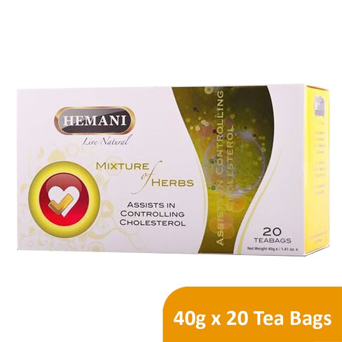 Hemani Live Natural Mixture of Herbs Tea - Cholesterol - 40g x 20 Tea Bags