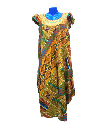 African Print Dress - Green Design