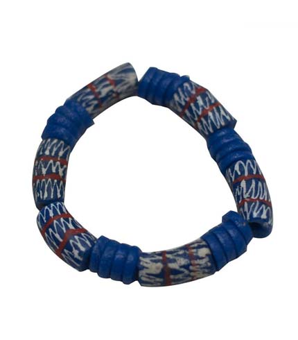 Blue African Beaded Bracelet
