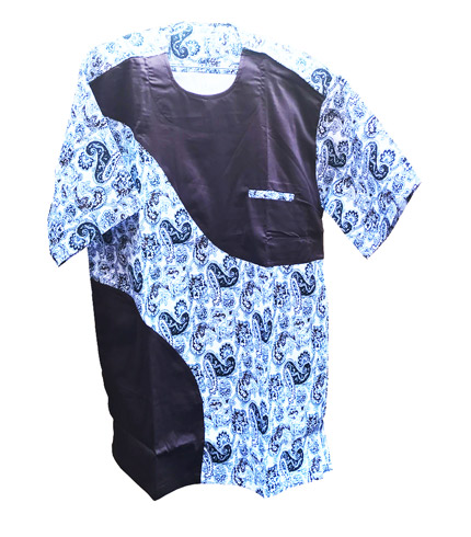 Blue African Print Shirt