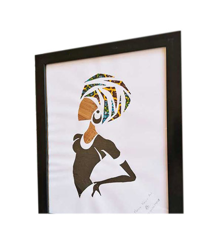 Mama Africa with African Print Artwork