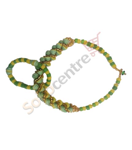 Green Beaded Necklace and Bracelet