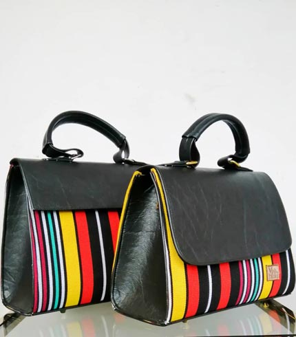 Black Smock Design Handbag