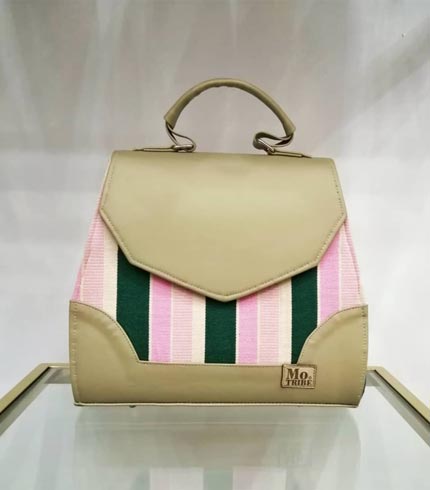 Cream Smock Design Handbag