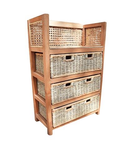 wooden woven drawer