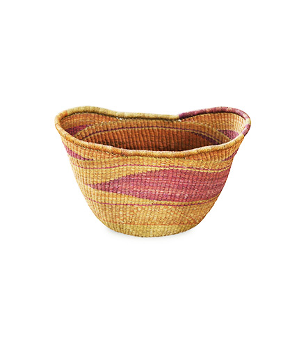 Multicolored Hand-Woven Basket
