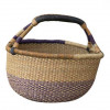 Hand Woven Basket - Brown & Violet