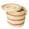 Straw Storage Basket - Yellow Design