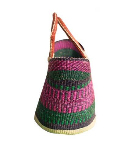 Hand Woven Ladies Bag - Pink & Green