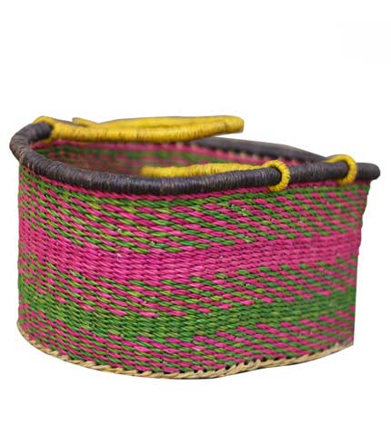 Pink Hand-Woven Basket