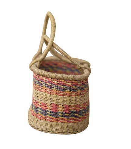 Brown Hand-Woven Basket