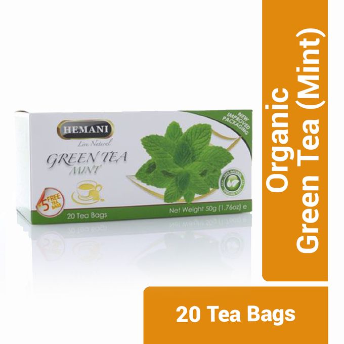 Hemani Organic Green Tea (Mint) - 20 Tea Bags