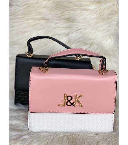 Pink & White Ladies Bag