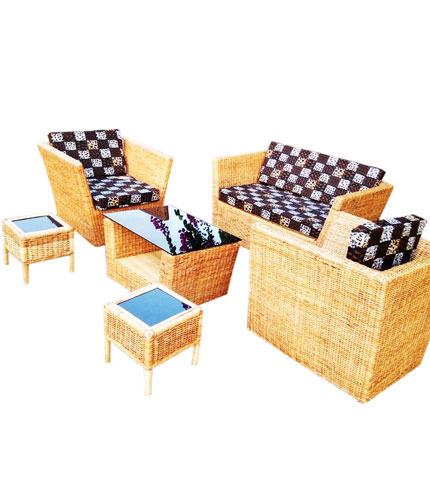 Durable woven living furniture