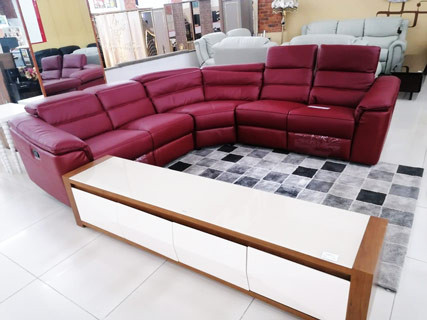 Red Leather Furniture Set
