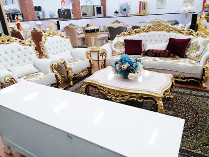 Gold & White Furniture Set