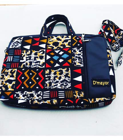 African Print Laptop Bag - Multicolored