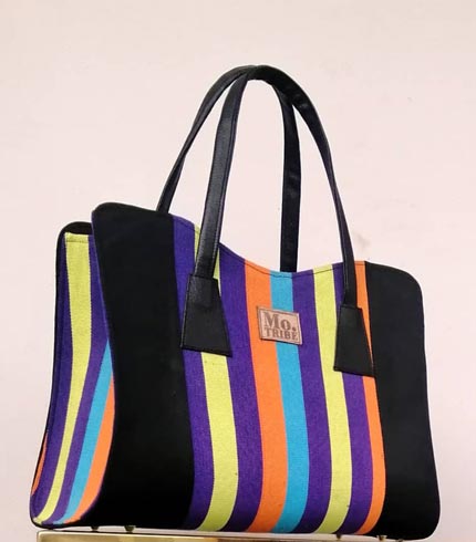 Multicolored Design Smock Handbag