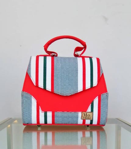 Red Design Smock Handbag