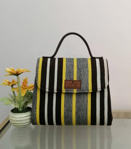 yellow-and-brown-smock-design-handbag